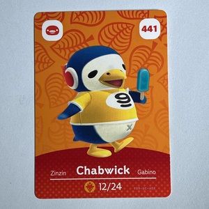 Animal Crossing Amiibo Card - Chabwick- 441
